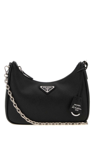 Black leather Re-Edition 2005 shoulder bag Black PRADA (1BH204VV2PNZV)