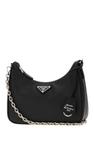 Black leather Re-Edition 2005 shoulder bag Black PRADA (1BH204VV2PNZV)