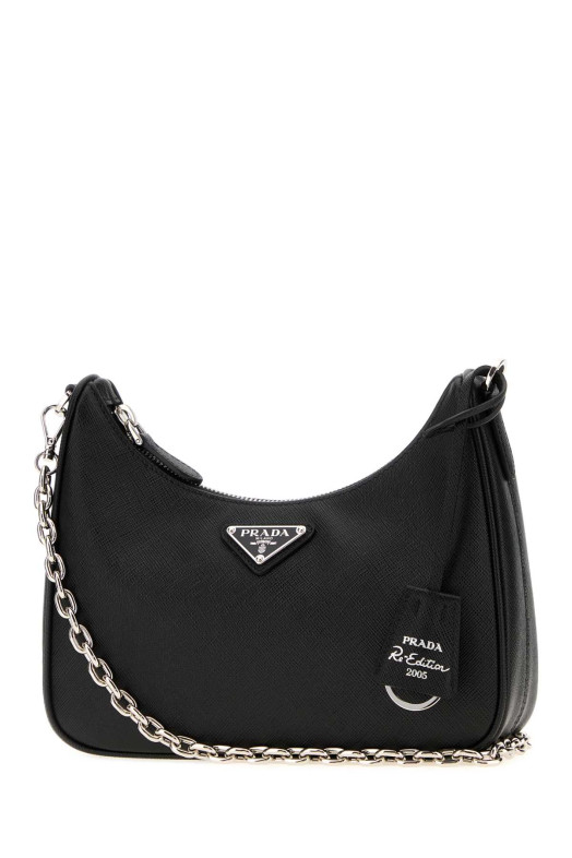 Черная кожаная сумка через плечо Re-Edition 2005 от PRADA (1BH204VV2PNZV)