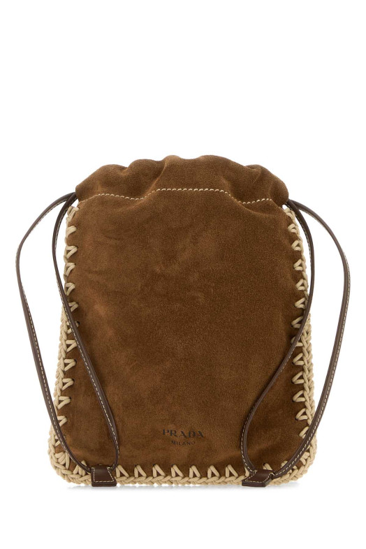 Chocolate suede phone holder PRADA (1ZT0922FP1)