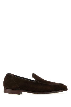 Dark brown suede Salcombre loafers CROCKETT&JONES (20210AS02L7)