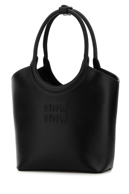 Black leather Ivy handbag Black MIU MIU (5BA330VOLO2E6Y)