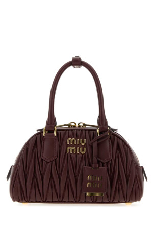 Сумка Arcadie из бордовой кожи наппа от MIU MIU (5BB191VOLOAN88)