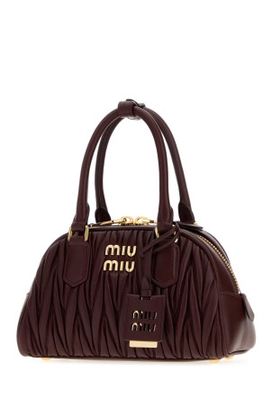 Сумка Arcadie из бордовой кожи наппа от MIU MIU (5BB191VOLOAN88)