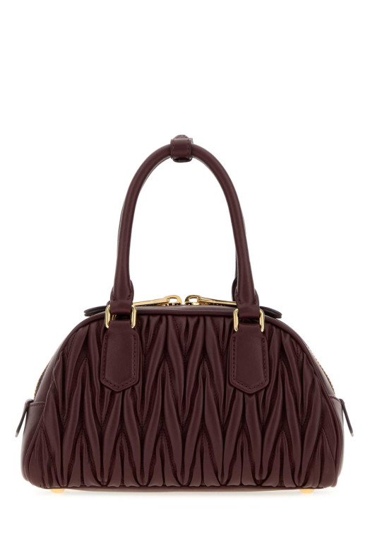 Сумка Arcadie из бордовой кожи наппа от MIU MIU (5BB191VOLOAN88)
