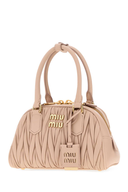 Сумка Arcadie из розовой кожи наппа от MIU MIU (5BB191VOLOAN88)