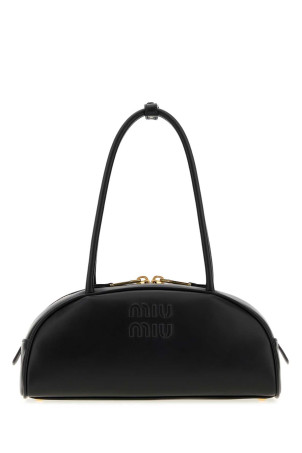Black leather Beau shoulder bag Black MIU MIU (5BB1932CRW)