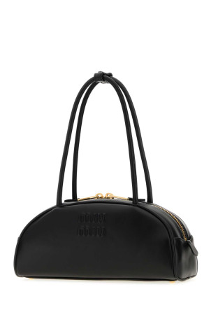 Black leather Beau shoulder bag Black MIU MIU (5BB1932CRW)