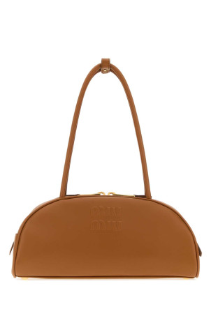 Сумка через плечо «Beau» из кожи карамельного цвета MIU MIU (5BB1932CRW)