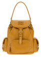 Кожаный рюкзак цвета горчицы MIU MIU (5BZ043AF6P)