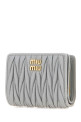 Кожаный кошелек пастельно-голубого цвета MIU MIU (5ML075AFPP)