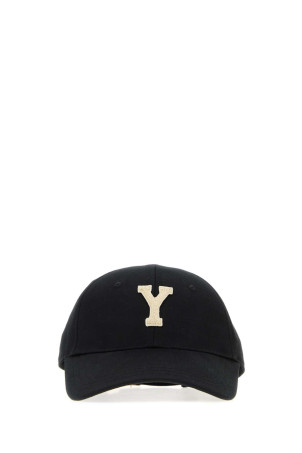 Black cotton baseball cap Black and white SAINT LAURENT (8168713YR57)