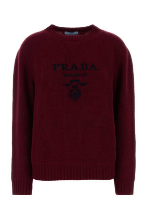 Burgundy wool blend sweater PRADA (P24G1VS2321YMW)