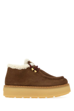 Brown suede loafers PRADA (1E630OFZD50JFT)