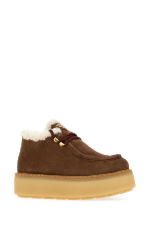 Brown suede loafers PRADA (1E630OFZD50JFT)