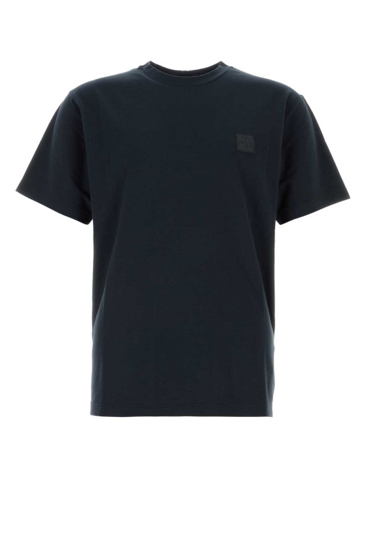 Midnight blue cotton t-shirt Black STONE ISLAND (210000811)