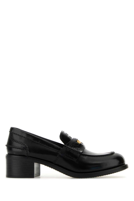 Черные кожаные лоферы MIU MIU (5D276EF050055)