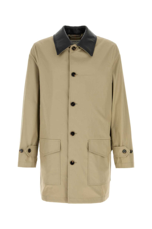 Пальто «Meadowbank» из хлопка цвета «капучино» от BURBERRY (8130205)
