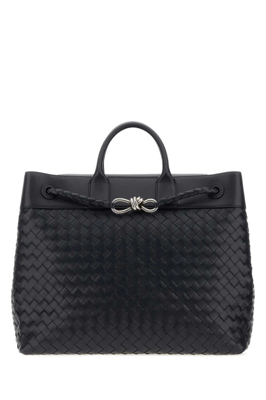 Шкіряна дорожня сумка «Andiamo» кольору «Midnight blue» від BOTTEGA VENETA (827066V2HLD)