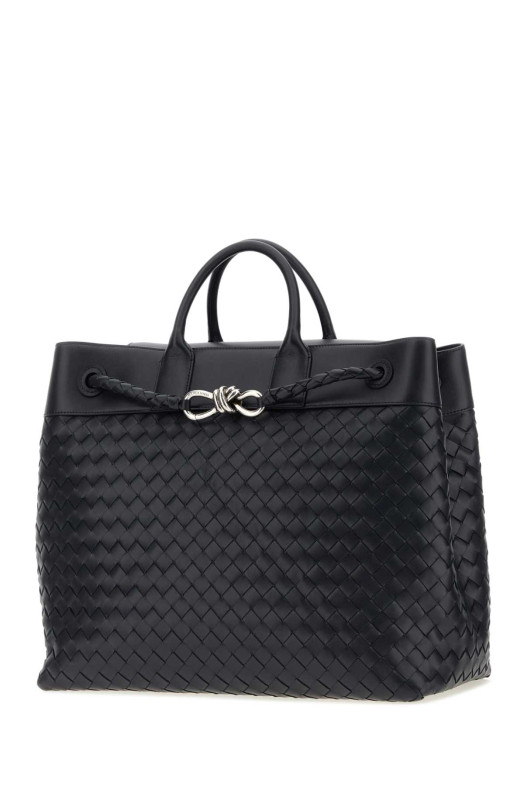 Шкіряна дорожня сумка «Andiamo» кольору «Midnight blue» від BOTTEGA VENETA (827066V2HLD)