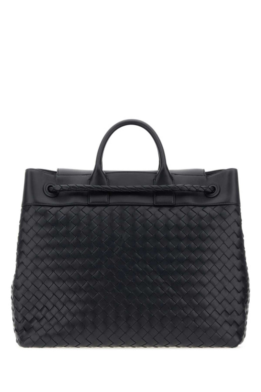 Шкіряна дорожня сумка «Andiamo» кольору «Midnight blue» від BOTTEGA VENETA (827066V2HLD)