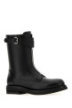 Черные кожаные сапоги Black ALEXANDER MCQUEEN (864938WHAE3)