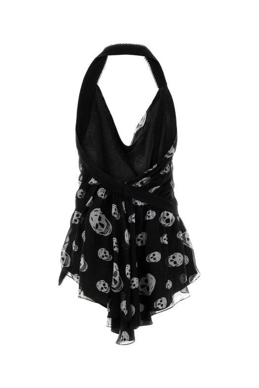 Printed chiffon top ALEXANDER MCQUEEN (872175QDAPZ)