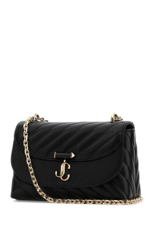 Black leather Curve shoulder bag JIMMY CHOO (AVNCURXBODYSHBU)
