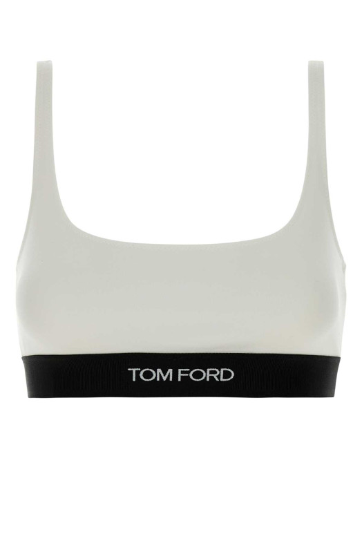 Белый бюстгальтер из эластичного модала TOM FORD (BRJ016JEX011)