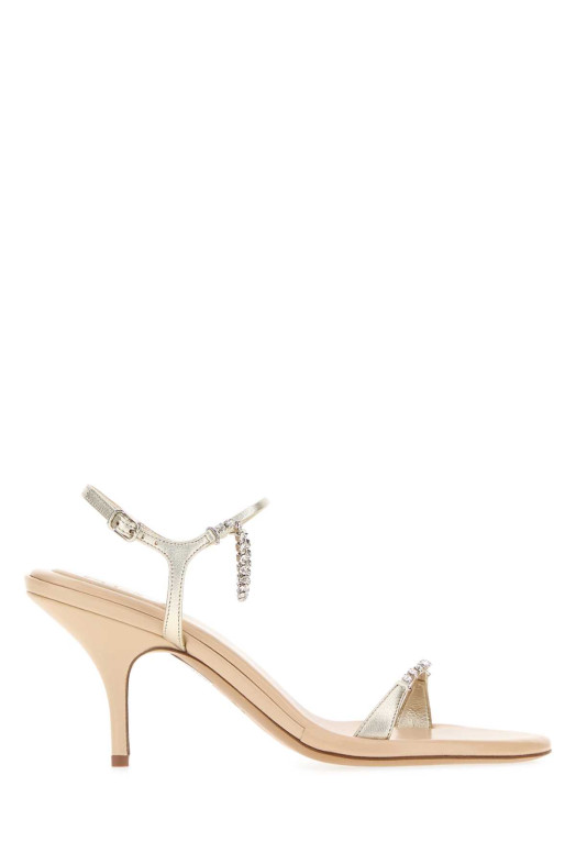 Golden leather Zia sandals White CHLOE (CH26A19ZYW)