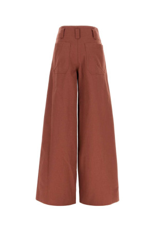 Red cotton wide-leg pant CHLOE (CH26APA15041)
