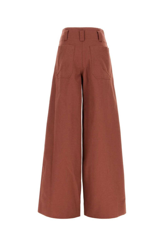 Red cotton wide-leg pant CHLOE (CH26APA15041)