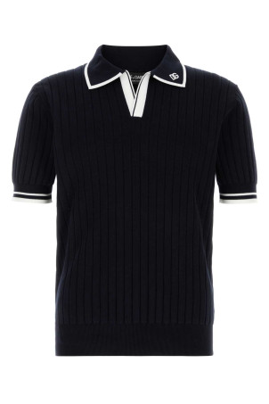 Midnight blue knit polo shirt DOLCE & GABBANA (GXZCMZJBCK8)
