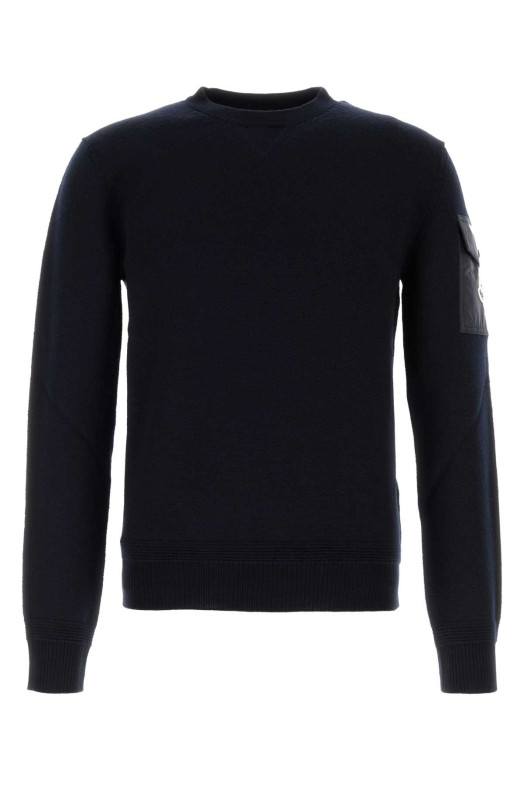 Midnight blue wool sweater Black MONCLER (L20919C00001M1131)