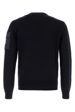 Midnight blue wool sweater Black MONCLER (L20919C00001M1131)