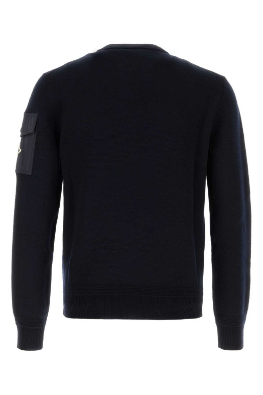 Midnight blue wool sweater Black MONCLER (L20919C00001M1131)