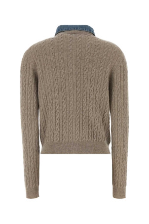 Cappuccino wool blend cardigan MIU MIU (MMF04CSOOO6342)
