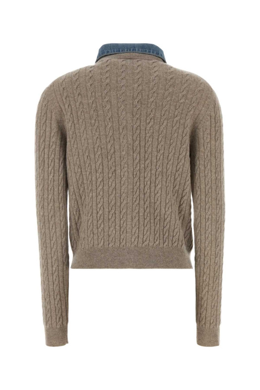 Cappuccino wool blend cardigan MIU MIU (MMF04CSOOO6342)