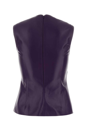 Purple leather top MIU MIU (MPT299SOOO165Z)