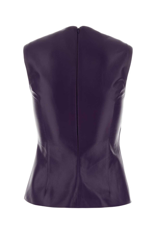 Purple leather top MIU MIU (MPT299SOOO165Z)