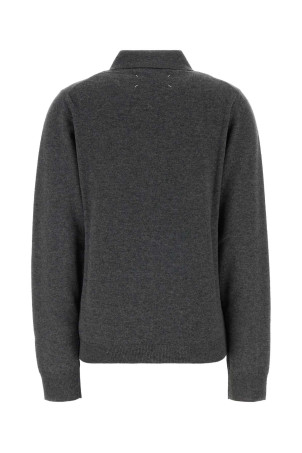 Graphite wool polo shirt MAISON MARGIELA (S51GL0083M13302)