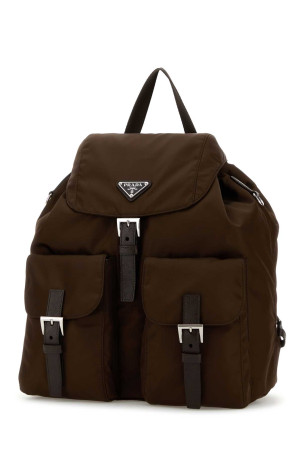Brown canvas backpack PRADA (1BZ811VOTMRV44)
