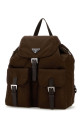 Коричневий полотняний рюкзак PRADA (1BZ811VOTMRV44)