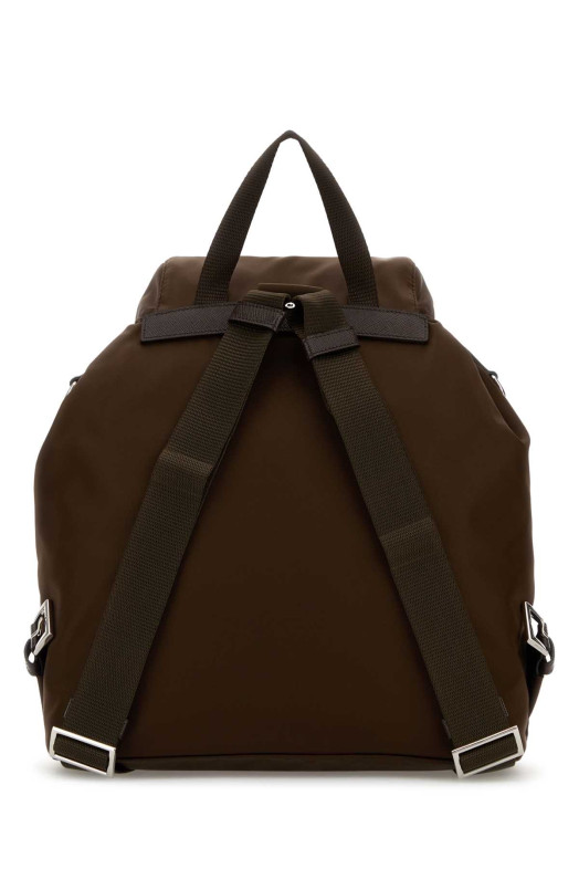 Коричневий полотняний рюкзак PRADA (1BZ811VOTMRV44)