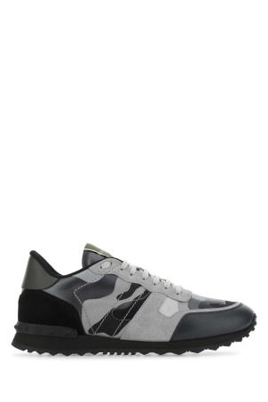 Multicolor fabric and nappa leather Rockrunner Camouflage sneakers VALENTINO GARAVANI (5Y2S0723XVU)