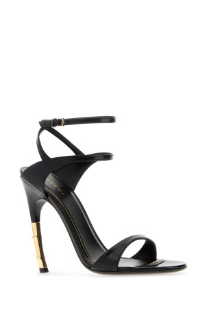 Black leather Castello sandals Black GUCCI (875278AAE5J)