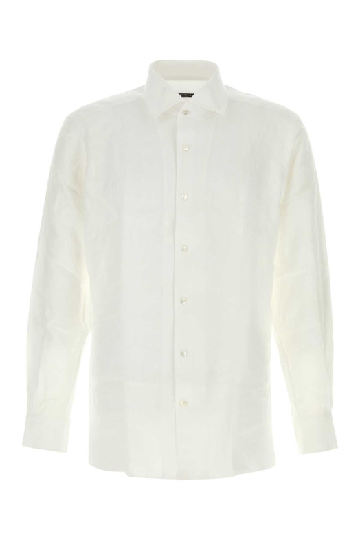 White linen shirt ZEGNA (RUHX31A3SRO3)