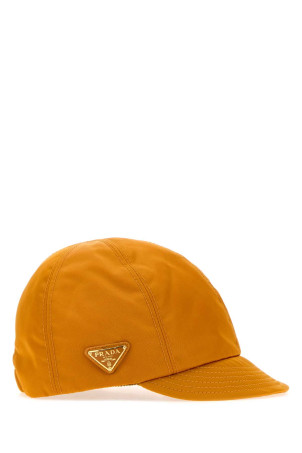Бейсболка из оранжевого ре-нейлона PRADA (1HC5182DMI)