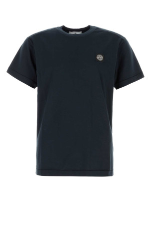 Dark blue cotton t-shirt Black STONE ISLAND (210002713)