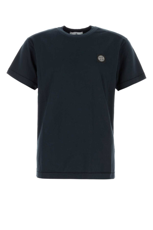Dark blue cotton t-shirt Black STONE ISLAND (210002713)